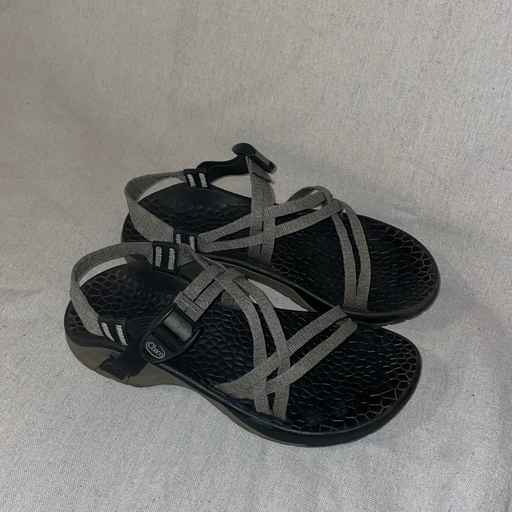 Almost New Womens Gray Two-Strap Chacos